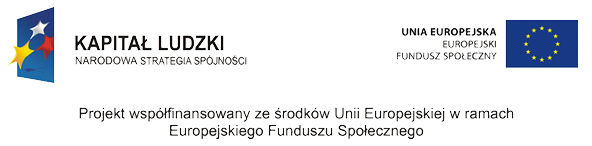 Projekt współfinansowany ze środków Unii Europejskiej w ramach Europejskiego Funduszu Społecznego